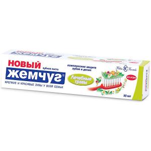 Зубная паста Новый Жемчуг Лечебные травы, 50 мл Невская косметика