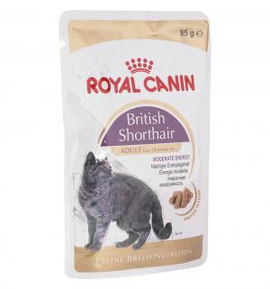 Влажный корм  British Shorthair для взрослых кошек британской породы, 85г Royal Canin