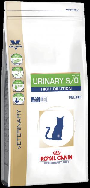 Сухой корм  VD Urinary S/O для взрослых кошек High Dilution UHD при лечении мочекаменной болезни, 7 кг Royal Canin