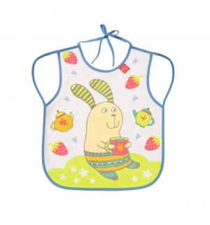 Фартук  нагрудный Baby bib with hangers, цвет: синий Happy