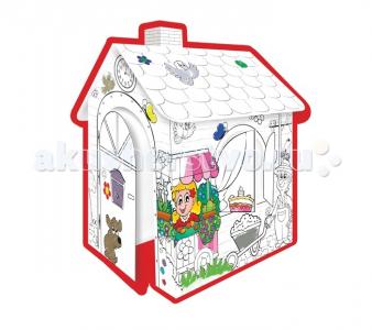 Картонный домик-раскраска Mochtoys