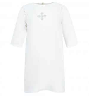 Крестильная рубашка , цвет: белый/серебряный Ангел Мой