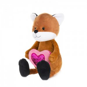 Мягкая игрушка  Luxury Romantic Toys Club Романтичный Лисенок с сердечком 20 см Maxitoys