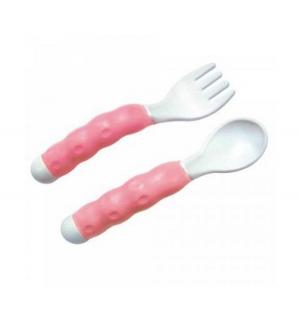Набор посуды  ложка и вилка, цвет: розовый Сказка