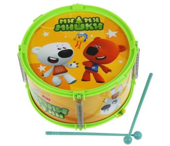 Музыкальный инструмент  Детский барабан Ми-ми-мишки Играем вместе