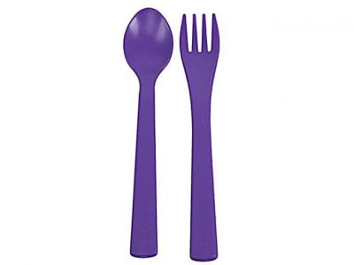 Набор столовых приборов  Ложка+Вилка тростник, цвет: фиолетовый Uinlui
