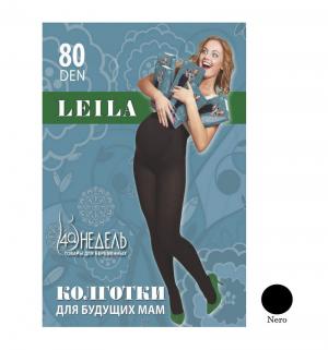Колготки для беременных  80 den Leila nero, цвет: черный 40 Недель