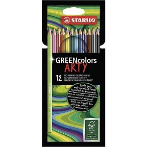 Цветные карандаши Stabilo Greencolors Arty, 12 цветов