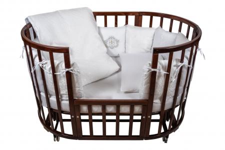 Комплект в кровать  Corona 6 предметов, цвет: серый Nuovita