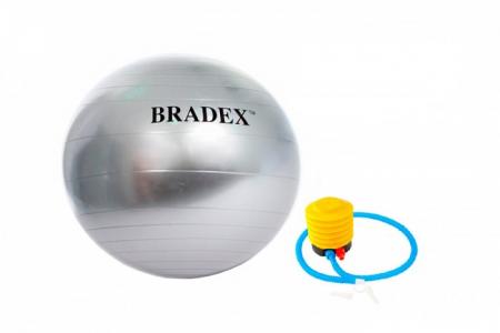 Мяч для фитнеса антивзрыв 65 см с насосом Bradex