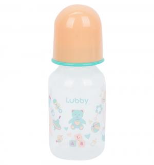 Бутылочка  Малыши и Малышки полипропилен с рождения, 125 мл, цвет: бежевый Lubby