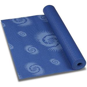 Коврик для йоги  с рисунком, синий INDIGO. Цвет: синий