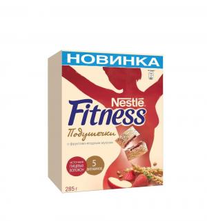 Готовый завтрак  Fitness мультизлаковые подушечки с фруктово-ягодным муссом, 285 г, 1 шт Nestle
