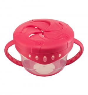 Тарелка  Snack bow с крышками, цвет: красный Happy Baby