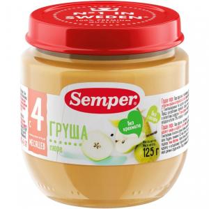 Пюре  груша с 4 месяцев, 125 г Semper