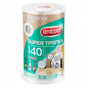 Супер тряпка Econom с тиснением в рулоне 140 листов Unicum