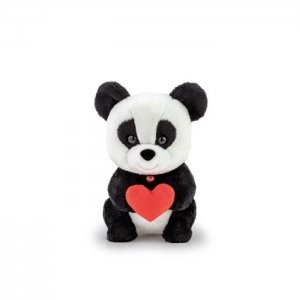 Мягкая игрушка  Панда с сердечком Делюкс 9x17x10 см Trudi
