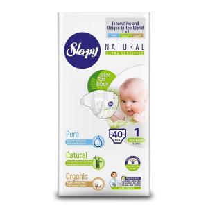 Подгузники  Organic Baby Diaper (2-5 кг) шт. Sleepy Natural