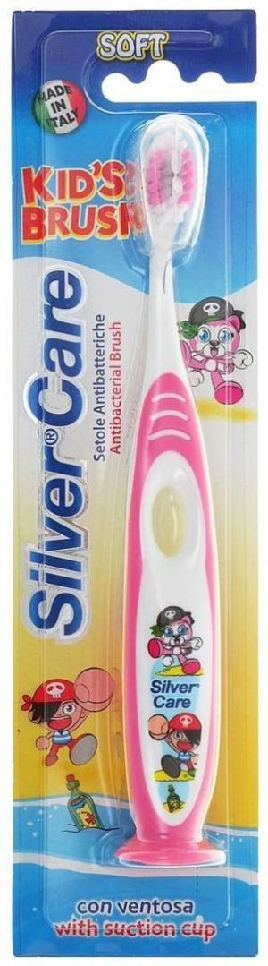 Зубная щетка  Kids Brush мягкая, цвет: розовый Silver Care