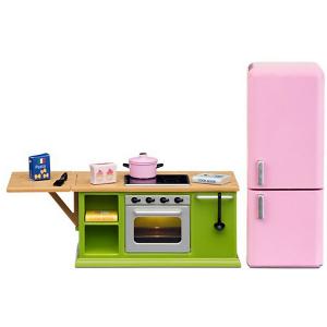 Мебель для домика  Смоланд Кухонный набор с холодильником Lundby. Цвет: разноцветный