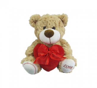 Мягкая игрушка  Медведь с сердцем Love 18 см ABtoys