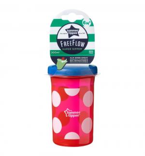 Чашка-непроливайка  Super sipper для кормления, с 6 мес, цвет: красный/белый Tommee Tippee