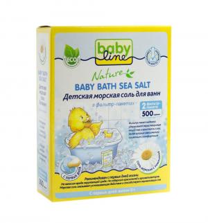 Соль для ванн  Nature морская с ромашкой, 500 гр Baby Line