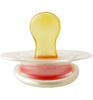 Соска-пустышка  Baby ортодонтическая антиколиковая латекс, с рождения, цвет: розовый Mepsi