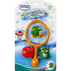 Набор игрушек для ванны , с сачком Bebelino. Цвет: желтый