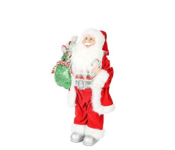 Дед Мороз в Красной Шубке с Подарками и Конфетой 30 см Maxitoys