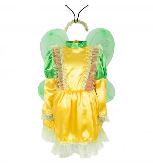 Карнавальный костюм  платье/крылья, цвет: желтый/зеленый Карнавалия