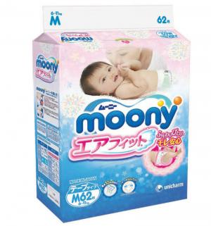Подгузники  M (6-11 кг) 62 шт. Moony