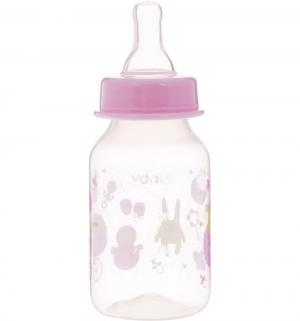 Бутылочка  Малыши и Малышки полипропилен с рождения, 150 мл, цвет: розовый Lubby