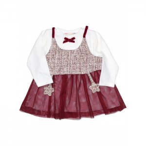 Комплект для девочки жилет и платье 3554 Baby Rose