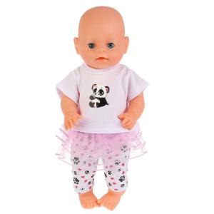 , Одежда для кукол (костюм с юбкой Панда), 40-42 см Карапуз
