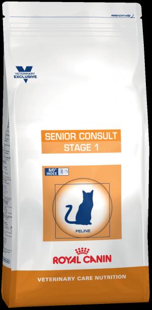 Сухой корм  VD Senior Consult Stage 1 для взрослых кошек, 400 гр Royal Canin