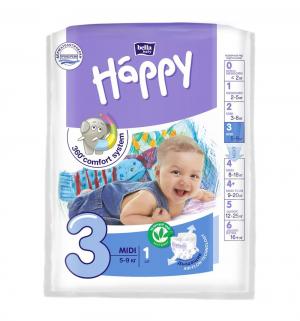 Подгузники  Baby Happy Midi 3 (5-9 кг) 1 шт. Bella