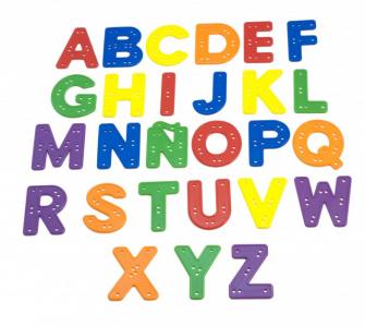 Развивающая игрушка  Набор обучающий шнуровка Буквы (37 элементов) Miniland