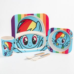 Набор бамбуковой посуды My Little Pony Радуга Деш Hasbro