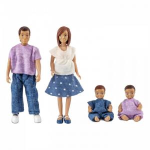 Куклы для домика семья с двумя малышами Lundby