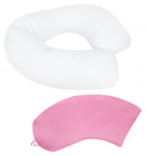 Комплект  Гармония подушка/наволочка длина по краю 250 см, цвет: белый/розовый Smart-textile