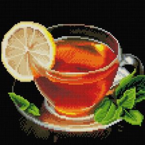 Картины мозаикой Чай с лимоном 30х30 см Molly