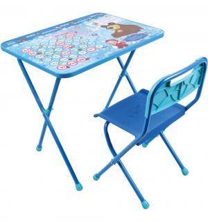 Набор мебели  Маша и Медведь с азбукой, цвет: голубой Ника Детям