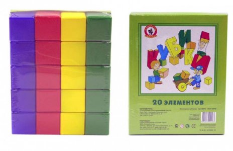Развивающая игрушка  Кубики 20 элементов Русский стиль