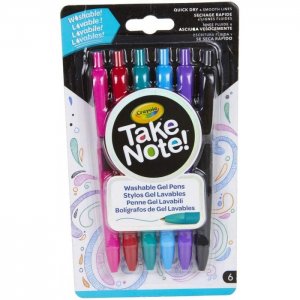 Смываемые гелевые ручки Take Note 6 шт. Crayola