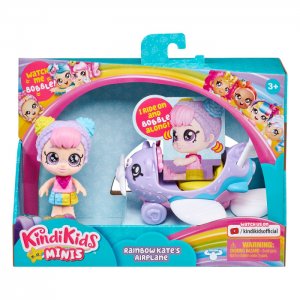 Игровой набор Мини-кукла Рэйнбоу Кейт с самолетом Kindi Kids