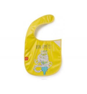 Нагрудник  Waterproof baby bib, цвет: желтый Happy