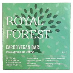 Шоколад  Carob vegan bar обжаренный кэроб, 75 г, 1 шт Royal Forest