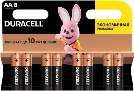 Батарейка алкалиновая Basic AA (LR06) 8 шт. Duracell