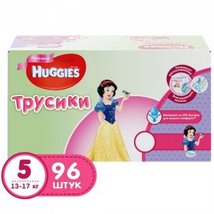 Подгузники-трусики для девочек 5 (13-17 кг) 96 шт. Huggies
